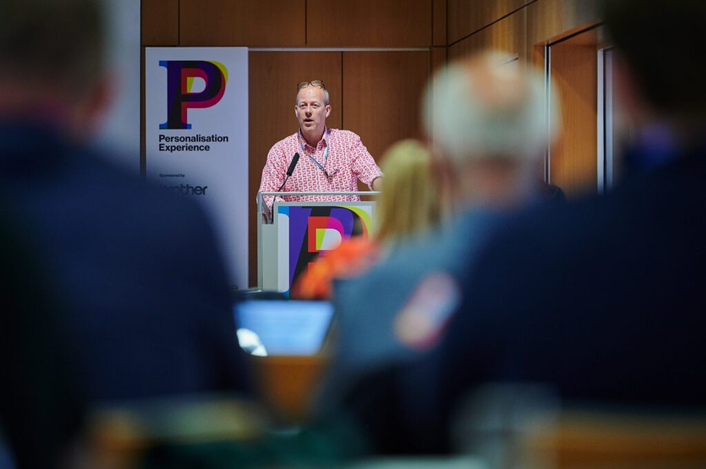 Richard Askam hosting the FESPA's Personalistion Experience, 2024. 